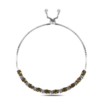 

Silver 925 Sterling Oval Zultanite Gemstone Watercourse Elevator Bracelet