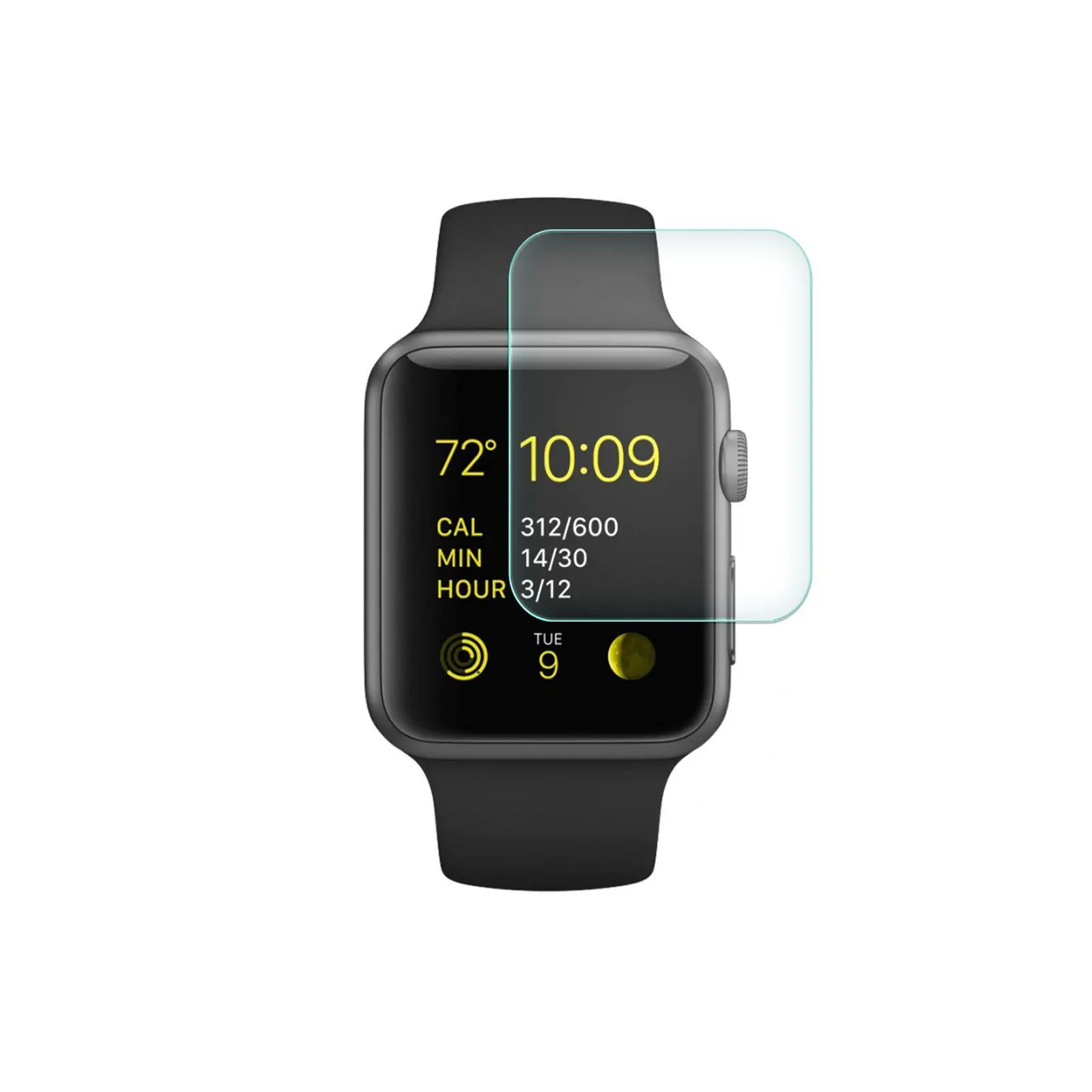 Защита экрана из закаленного стекла для APPLE WATCH 42 мм - Цвет: Прозрачное закаленное защитное покрытие