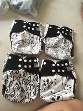 Mordedor venta al por mayor 4 unids/set bebé lavable pañales de tela café cubierta de pañal ajustable & reutilizable pañales de bolsillo envío gratis