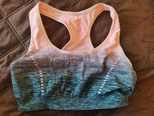 VEQKING-Sujetador deportivo, top deportivo con relleno, secado rápido, sin costuras, para yoga, correr o fitness