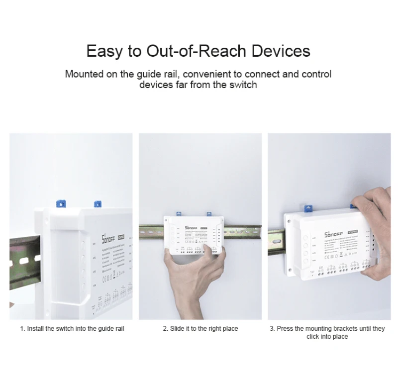 Inteligente sem Fio Funciona com Alexa Sonoff 4 Way Montagem wi fi Interruptor 433mhz Remoto Relé Google Casa 4ch r3 - Pro - Image 5