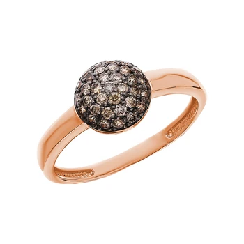 

Gold ring with diamonds sunlight sample 585