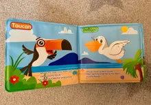 Libros de baño de dibujos animados de EVA para bebé, juguetes educativos para el baño, páginas impermeables, suaves, con silbato BB