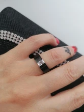 Carofeez-Anillo de piedras de imitación tipo circón para hombre y mujer, joyería negra, accesorios para amantes