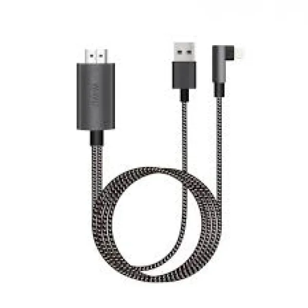 Кабель разветвитель WIWU X7 HDMI, USB и Lightning 4K 1080p 2м(Серый