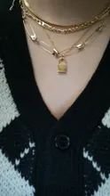 Collar de acero inoxidable chapado en oro para mujer, cadena de eslabones en O chapado en oro, regalo de cumpleaños para mujer