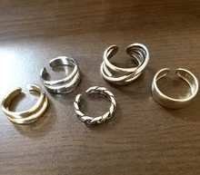 XIYANIKE-Anillo de plata de primera ley con cadena fina para mujer, sortija, plata esterlina 925, estilo coreano, ancho, hecho a mano