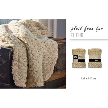 

Plaid Blanket FLEUR BAIT & GAN 59842 TOP COLORS Beige 125x155 cm