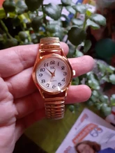 Reloj de cuarzo Vintage para hombre y mujer, pulsera elástica de oro y plata, de negocios, para parejas, para fiesta y oficina, 1 Uds.