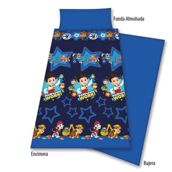 

PAW PATROL-Game Sheets Coral Winter TO PAWfect TEAM Bed 90x195 cm