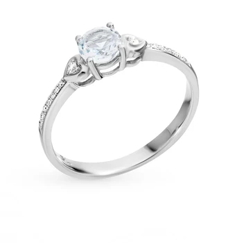 

Gold ring with Topaz and diamonds sunlight sample 585 test