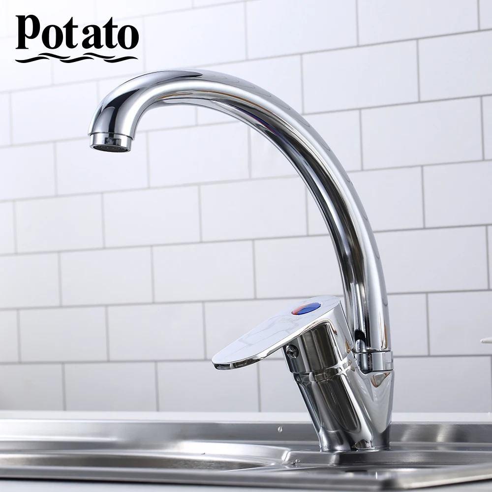 

Potato Single Handle Single Hole Kitchen Faucets Mixers Sink Tap Kitchen Faucet Modern Hot and Cold Water P59220