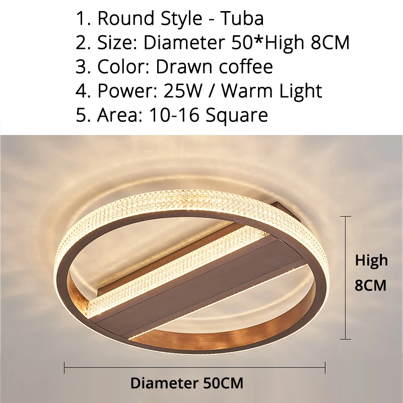 round 50cm coffee Современная хрустальная золотистая светодиодная люстра, освещение для гостиной, спальни, кофейная железная лампа, Светильники для дома в помещении, AC85-260V, светильник - Цвет абажура: round 50cm coffee