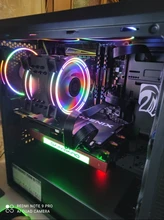 DarkFlash D1 120mm PC LED ventilador RGB halo doble arco iris 12cm mudo 12V 4pin disipador de calor de refrigeración refrigerador silencioso ventilador
