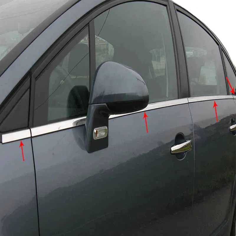 

Window Trim Cover Stainless Steel Chrome Windows Frame Trim Cover for Citroen C4 HB 8 Pcs S.Steel 2005-2010