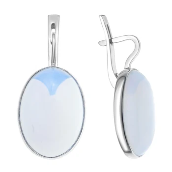 

Silver earrings with Merced and Ulexite