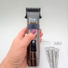 Hair-Clipper Grooming-Kit Ceramic-Blade Professional HATTEKER Waterproof Men Male 3in1