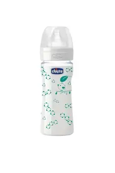 

Chicco Wellbeing Glass Baby Bottle 240 Ml Silicone