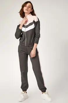 

Happiness ist. Womens Block Color Tracksuit Set RA00001