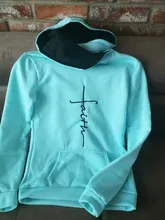 Hoodies Sweatshirts Pullovers Long-Sleeve Warm Christmas Autumn Winter Faith Women Casual