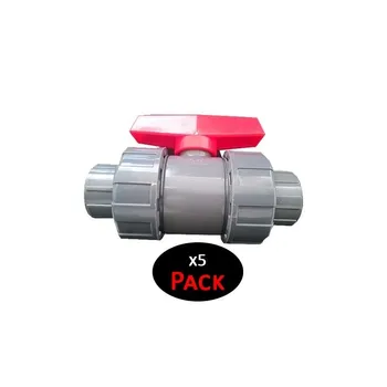 

Thread milling PVC sphere's way valve 40mm 1 1/4 "(Pack 5 units) | step's way valve manufactured PVC high strength.