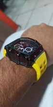 Reloj deportivo con esfera grande para hombre, cronógrafo de cuarzo, militar, dorado, de lujo, Hip-Hop