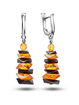 

Earrings made of natural amber