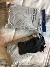 Guantes de nitrilo desechables de seguridad para el trabajo, resistentes al agua, grado alimenticio, antialergias, mecánicos y sintéticos, color negro, 100 Uds.