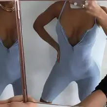 Mono sexy con cremallera y tirantes halter para mujer, traje deportivo ajustado de color sólido