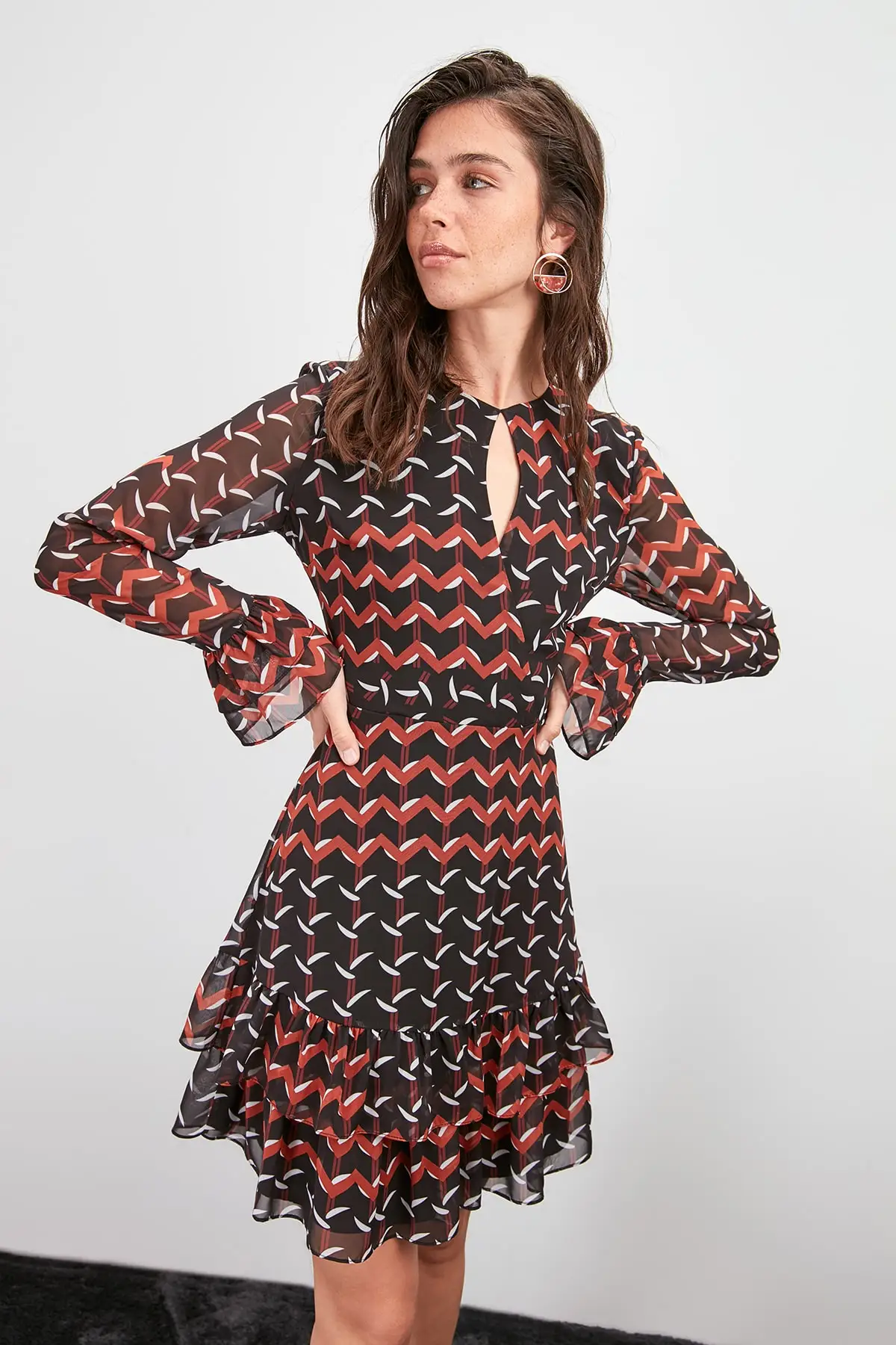 

Trendyol Black Patterned Dress TWOAW20EL1980