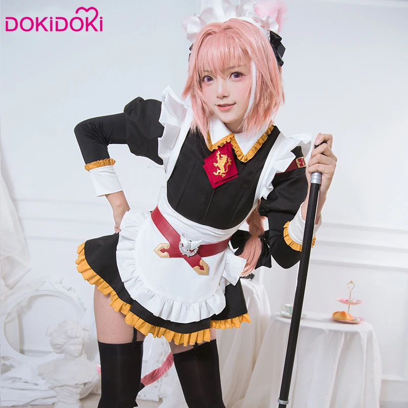 Докидоки игра Fate Grand Order Униформа горничной астольфо Косплей Костюм Fate/Apocrypha косплей Женский костюм на Хэллоуин
