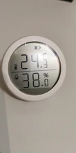 Ewelink-Sensor de temperatura y humedad ZigBee, Detector inteligente e inalámbrico, pantalla LED, termómetro, automatización del hogar