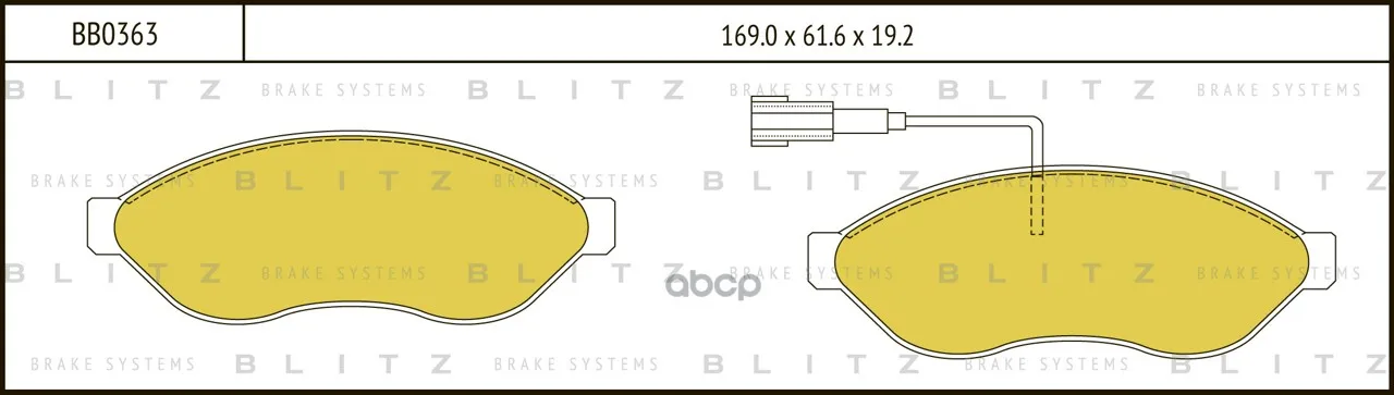 Колодки Тормозные Дисковые Citroen Jumper 04/06-Peugeot Boxer 04/06-Fiat Ducato 01/07-. Blitz арт. BB0363