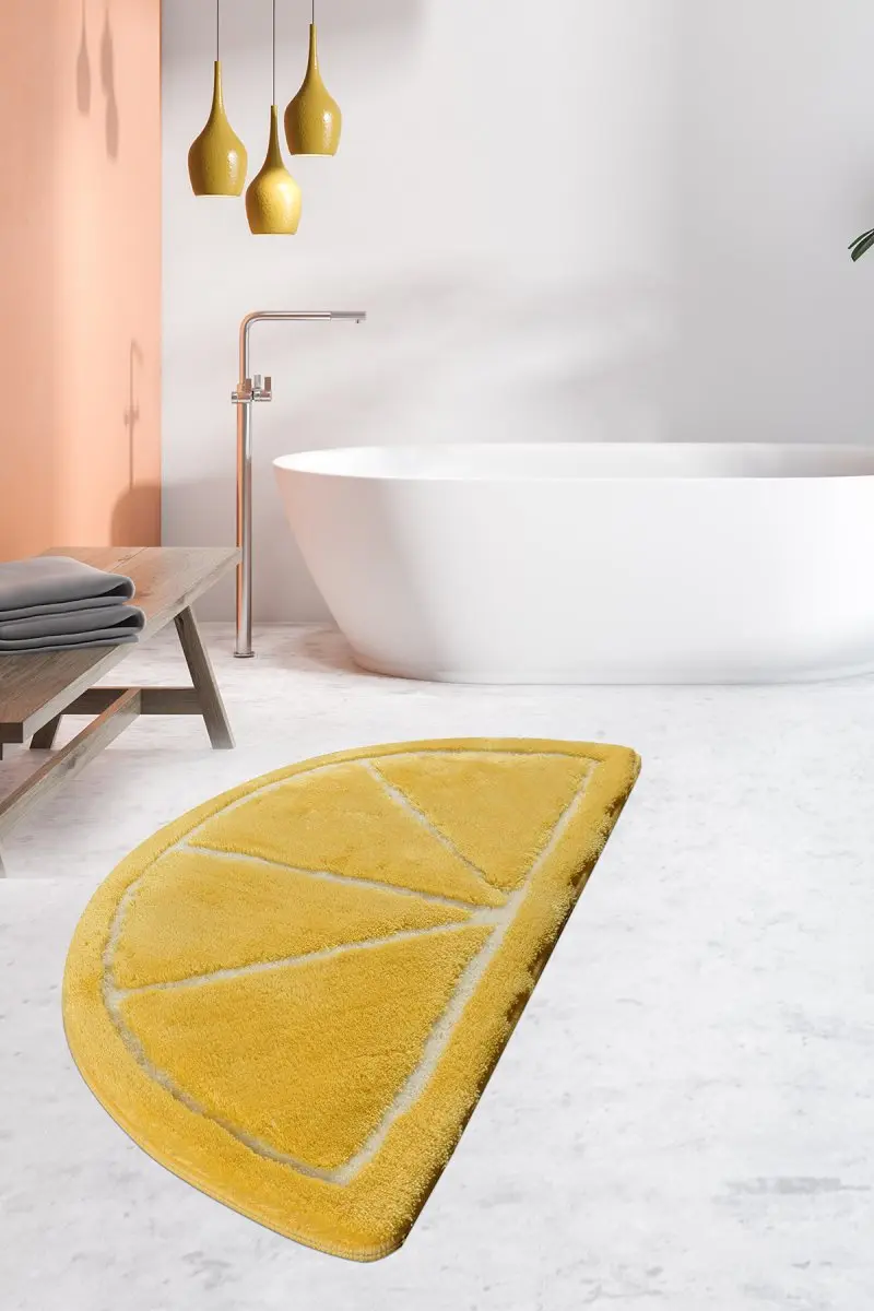 Коврик для ванной-коврики | коврик для ванной нескользящие Противоскользящие коврики лимонно-желтый 60X100 см