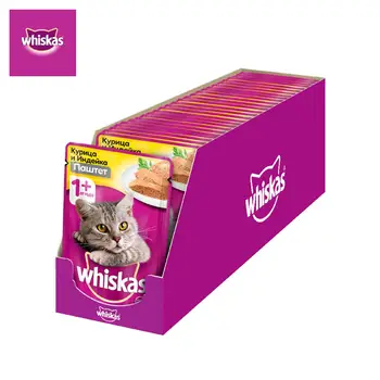 

Wet cat food Whiskas паштет of hen with индейкой, 24 PCs 85g