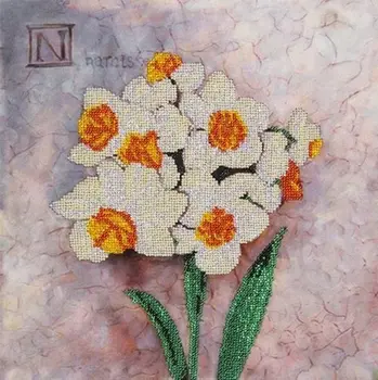 

50348 set for embroidery with beads Astrea 'N-Narciss', 30x30 cm