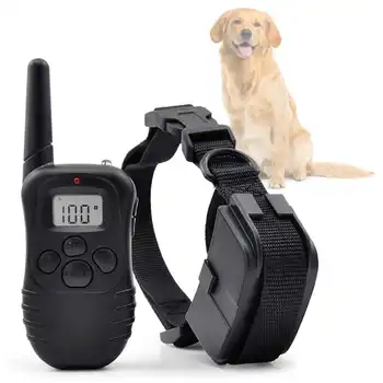 

Pet Dog Training Collar Remote Control Electric Shock LCD Display 300m Anti-Bark
