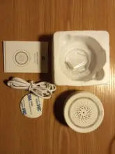 Tuya Smart Life-alarma de sirena con Sensor USB, alarma inalámbrica de luz de sonido
