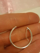 OMHXZJ-pendientes de aro de Plata de Ley 925 para mujer, mujer, niña, fiesta, boda, hombre, Simple y redondo, EA450, venta al por mayor