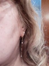 BOAKO-Pendientes de cadena con borlas para mujer, aretes colgantes de estrella, Pendientes para Piercing de plata 925 Kolczyki #9,2