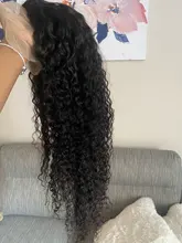 Pelucas frontales de onda profunda para mujeres negras 28 30 pulgadas, cabello humano rizado 13x4 brasileño Remy, peluca con malla Frontal ondulada y húmeda