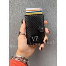 Tarjetero Vintage de cuero de poliuretano Crazy Horse para hombre y mujer, billetera de Metal RFID, tarjetero, 2020