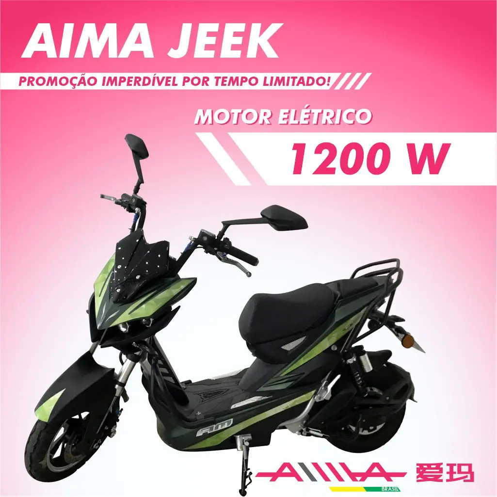 AIMA мотоцикл электрический Premium-Jeek-1200 Вт мотор и контроллер 12 трубок