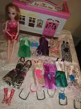 Accesorios para muñeca Barbie, Set de 35 artículos, 10 zapatos, 6 collares, 4 gafas, 3 coronas, 2 bolsos y 10 Uds. De muñeca, ropa, vestido para muñeca Barbie