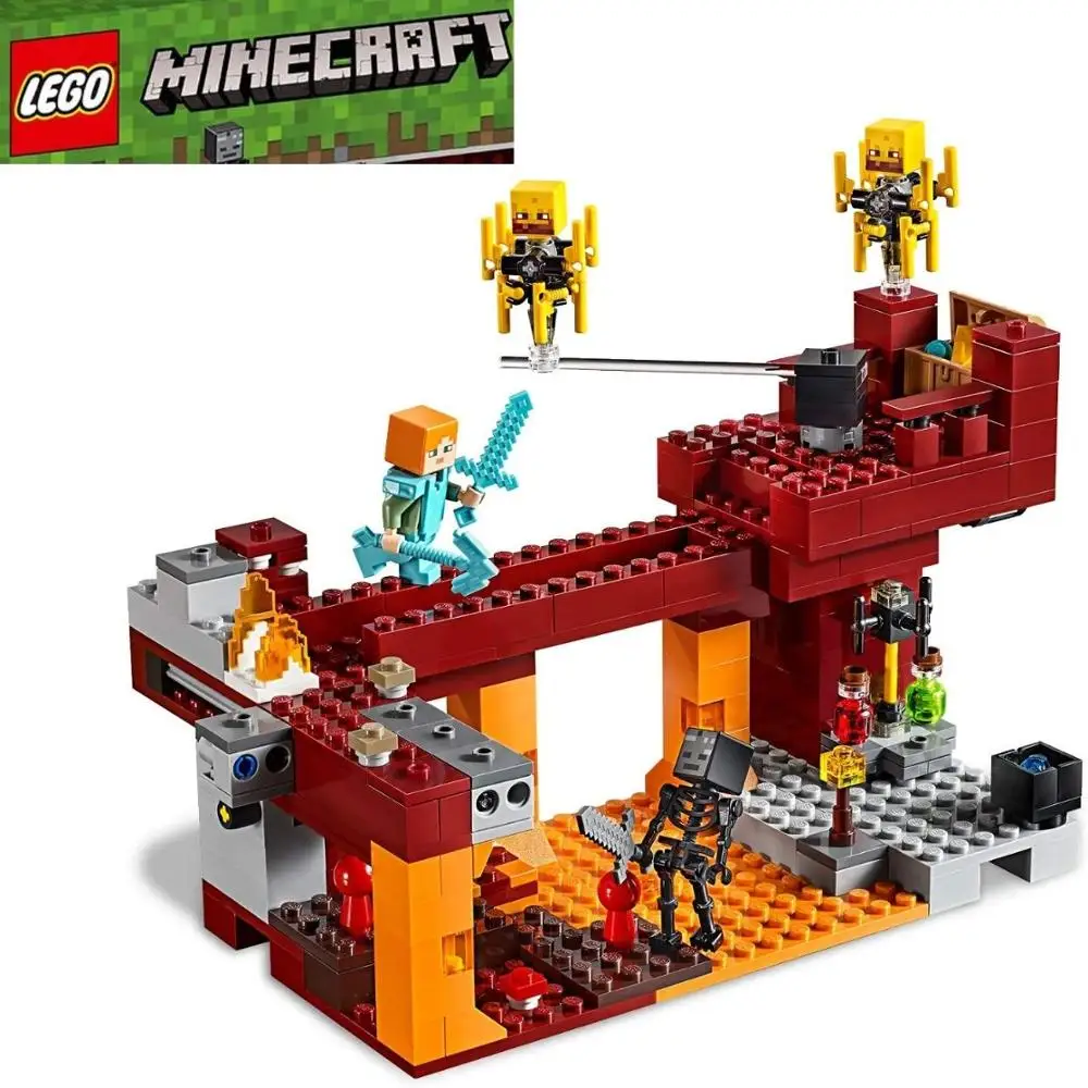 Lego Minecraft, Lego 21154 the Blaze Bridge, 372 lego pieces, Minecraft toys, construction, minecraft, toy kids Lego Minecraft, Lego 21154 the Blaze Bridge, 372 lego pieces, Minecraft toys, construction, minecraft, toy kids