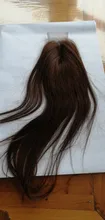 HAIR Closure Straight Middle-Part Peruvian Black-Color Lace Remy 8-18inch 4--1