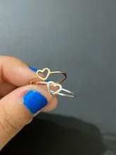 RscvonM-Anillo de boda de Color dorado y plateado con forma de corazón para mujer, joyería de compromiso para fiesta