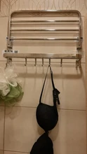 Towel-Holder Can-Be-Folded-Hanger Home-Accessories Stainless-Steel Bathroom Black Wall-Mounted