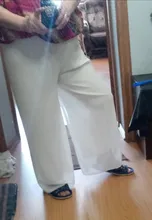 Women Pant Trousers Culottes Wide-Leg Chiffon Thin Female High-Waist Plus-Size Casual