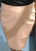 Midi Skirt Plus-Size Back-Slit Women Ladies Package Pencil Colorfaith SK8760 Spring Hip-Front